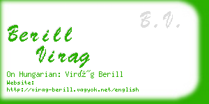 berill virag business card